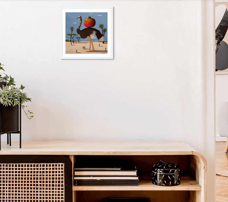 tableau animaux d'une autruche pascal lionnet